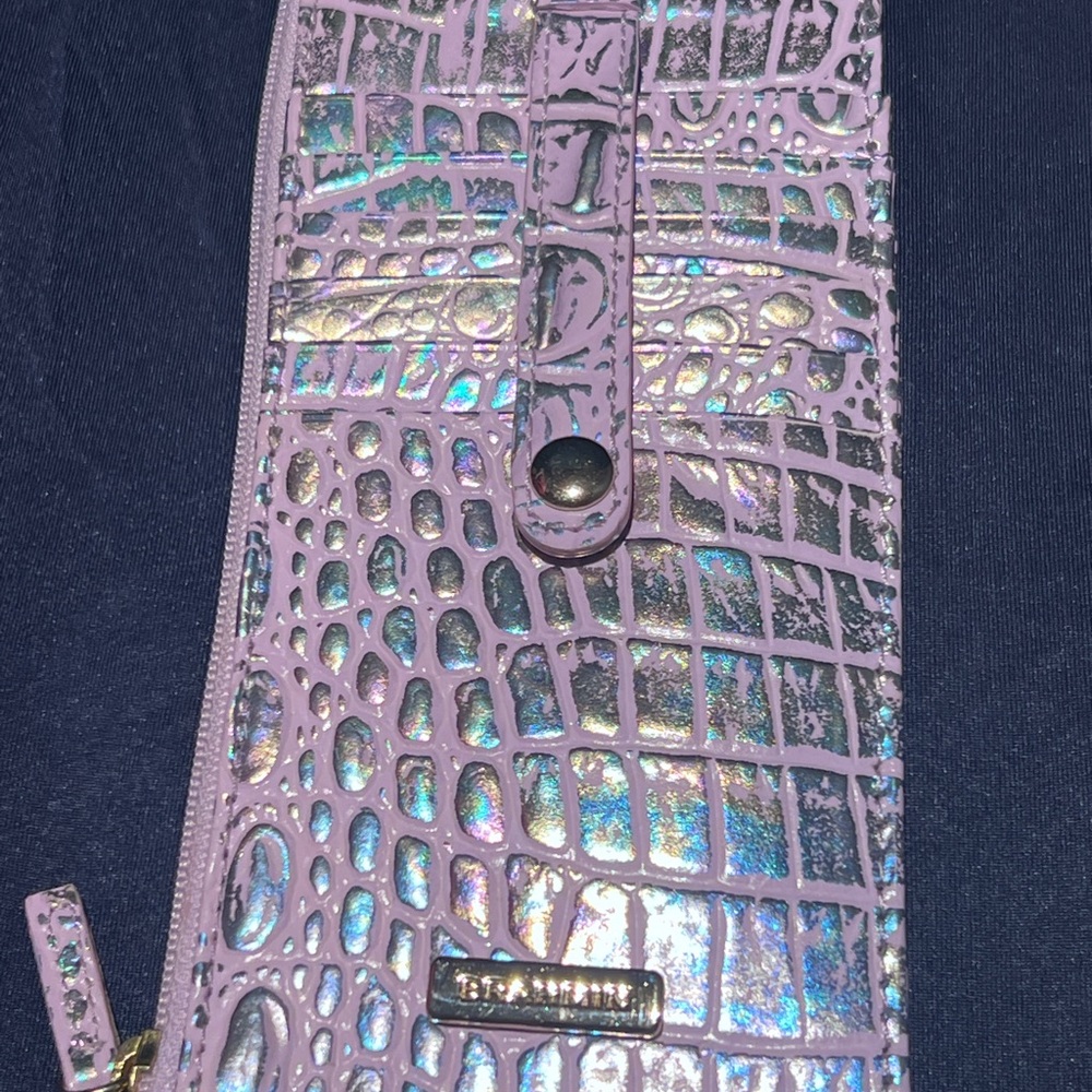 Brahmin Frosted Lilac Melbourne Slim Wallet